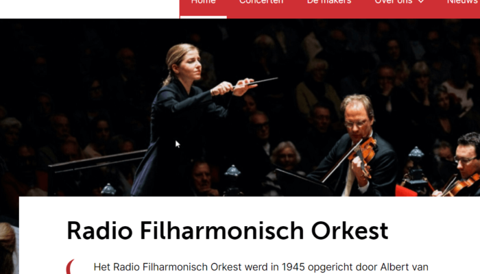 Buro voor de Boeg ontwikkelt sites Radio Filharmonisch Orkest